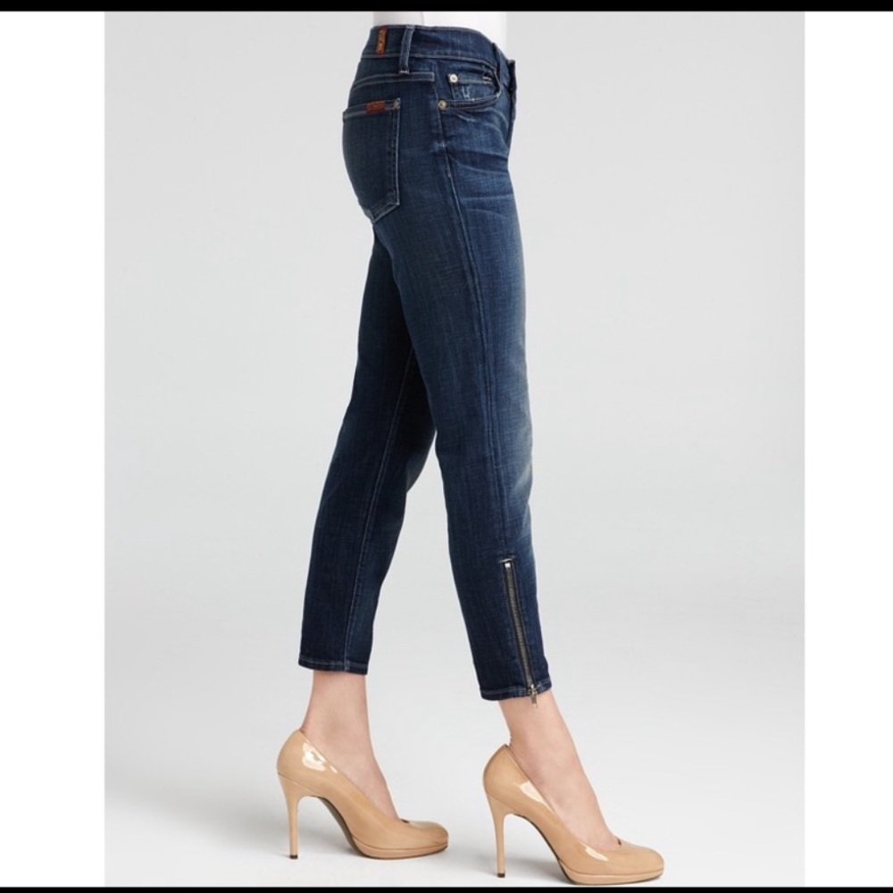 7 For All Mankind Gwenevere Zip Ankle Jeans